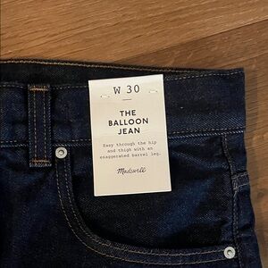 Madewell womens Balloon Jeans - Deep Indigo